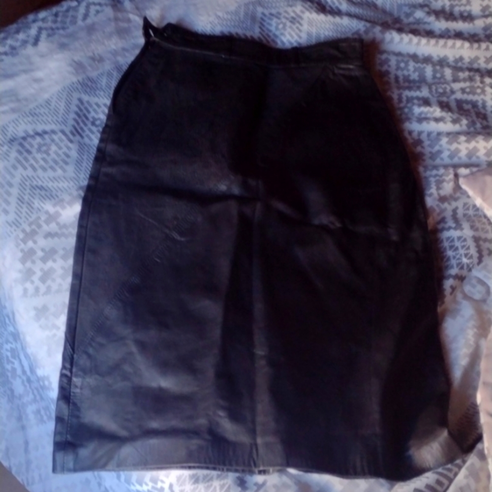 Vintage High Waist Leather skirt